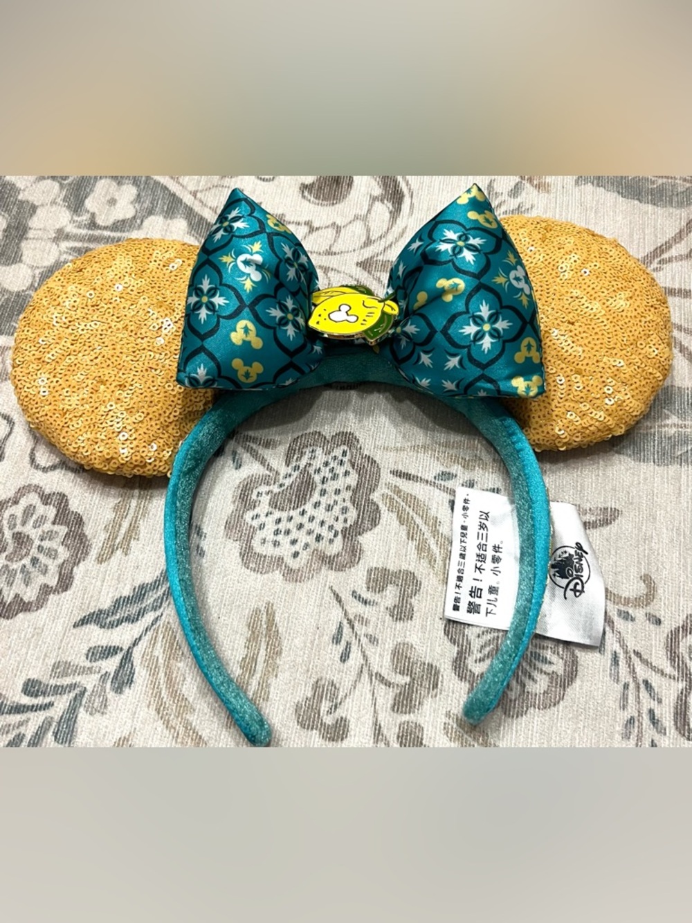 Disney Epcot Saluti Limoncello Italy Minnie Ears Lemon Headband Adult Yellow